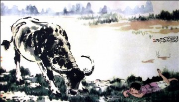 Xu Beihong corydon y ganado tinta china antigua Pinturas al óleo